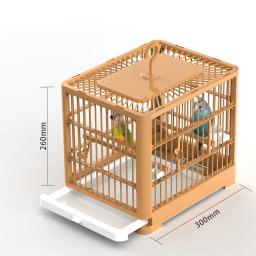 Recipiente De Alimento Dobrável e Copo para Papagaio, Gaiola De Viagem De Pássaro, Portador com 2 Pólo Pé, Periquitos, Periquitos, Papagaio Viagem - Image 4