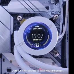 PC CPU AIO Water Cooler Monitor, 2.1 "Expandir Tela, UI + Jogador Dinâmico Fundo, 480x480R Unidade de Software Rotativo - Image 6