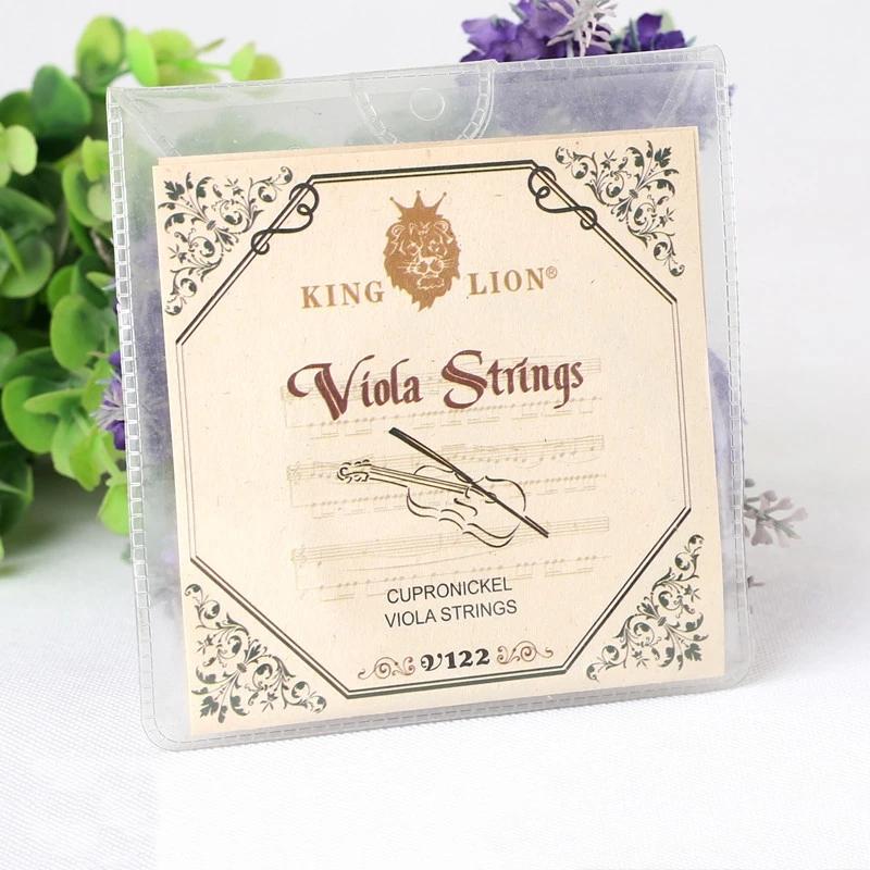 King Lion Steel Wire Alloy Cordas, V122, A-D-G-C, Viola Peças e Acessórios, 1 Conjunto - Image 1