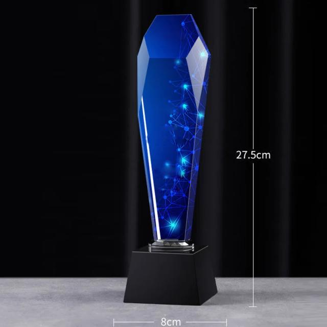 Troféu de Cristal Personalizado com Impressão Colorida para Prêmios de Reunião Anual
