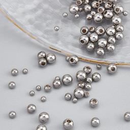 Aço inoxidável Memory Wire End Caps, Rodada Beads, Half Drilled Beads, Ball Terminators, 4 Tamanhos, 120Pcs - Image 4