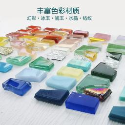 250g/1000g diy peças de mosaico artesanato irregular partículas de vidro cristal decorativo polychrome - Image 3