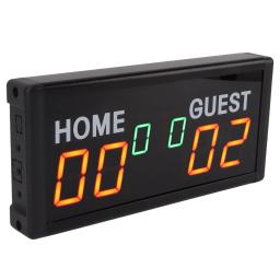 Placar Digital LED com controle remoto, eletrônico, portátil, mesa, interior, badminton, basquete, futebol, 1.8 Polegada - Image 3