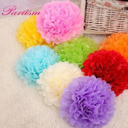Pompons de papel para decoração de casa, adereços decorativos, bolas coloridas, festa de casamento, 4 pol, 10cm, 6 pol, 15cm, 20PCs - Image 3