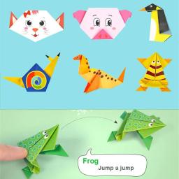 DIY Craft Kits 54 PCS Crianças Origami Livro De Papel para Animal Padrão 3D Puzzle Folding Toy Kids Handmade Jardim De Infância Artes Para L1 - Image 4