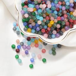 200 pçs/lote 6mm contas de vidro para fazer jóias materiais diy acessórios pulseiras chaveiro artesanato suprimentos espaçador grânulo jóias - Image 5
