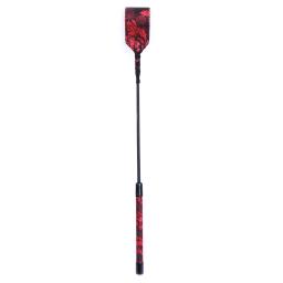 Chicote de couro PU equestre, qualidade premium, capa de pano vermelho, colheita de 45cm, novo - Image 1