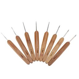 Ganchos de crochê de bambu agulha de crochê/lote ganchos de crochê agulhas alça de bambu tecer conjunto de ferramentas de costura kit de ganchos de crochê - Image 6