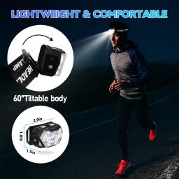 Portátil forte luz farol, USB recarregável, sensor de movimento, farol, pesca, camping, ao ar livre, lâmpada principal, trabalho lanterna, 9 LED - Image 5