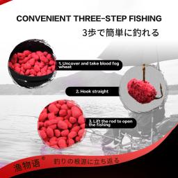 200g portátil pesca iscas extrato de trigo grama carpa alimentador isca fórmula crucian boilie pellets gancho para cima peixe acessórios alimentos - Image 5
