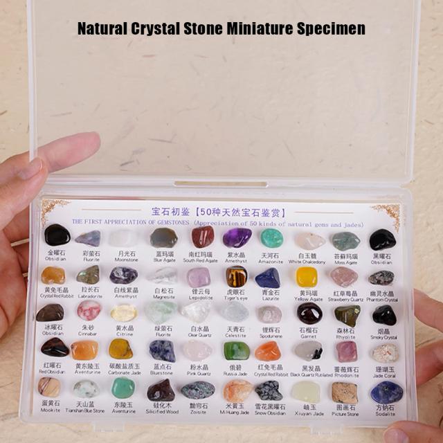 Amostra Mineral Irregular Multifuncional com Gemas Naturais e Jades - 50 Peças de Rocha para Apreciadores de Geologia Colorida