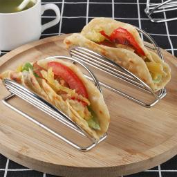 Rack de panqueca de aço inoxidável, Restaurante mexicano Taco Holder, Pizza Display Stand, Rolinho Primavera Food Rack, Gadgets de cozinha - Image 2
