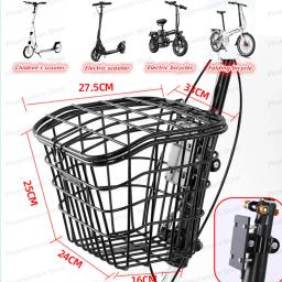 Cesta dianteira de bicicleta de grande capacidade cesta de armazenamento de e-bike forte suporte de carga fácil instalação durável para scooter bicicleta - Image 1