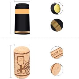 Garrafa de vinho Rolhas e PVC Heat Shrink Cápsulas, Rolhas Artesanato Natural, Excelente para Crafting e Decoração - Image 3