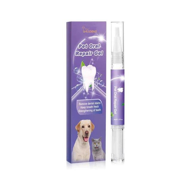 Gel de Limpeza Dental para Pets: Removedor de Tártaro e Manchas em Cães e Gatos - Higiene Oral Eficaz em 6ml