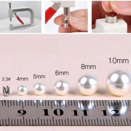 4 5 6 8 10 12mm contas de pérola branca máquina de configuração de pérola ferramentas de contas de imprensa manual máquina de rebite de strass roupas diy artesanato - Image 3