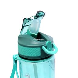 800ml garrafa de água esportiva com canudo para acampamento caminhadas ao ar livre plástico transparente bpa livre garrafa para homens drinkware - Image 5