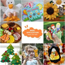 HTVRONT Light Fina Feltro Folhas para Artesanato, Stiff Felt com Agulha e Rosca Set, DIY Felt Sheets, 8 "x 12", 40 Folhas - Image 6