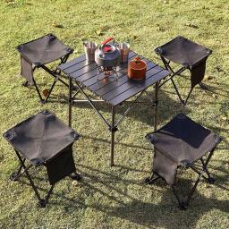 Portátil Folding Camping Stool, cadeira Slacker dobrável, 450 LBS Load Capacity, 4 pernas, acessórios de pesca, Camping - Image 6