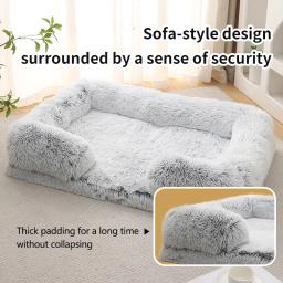 Plush confortável durável sofá cama para animais de estimação, fundo Nonskid, cão ortopédico camas, tamanho médio gato camas - Image 3