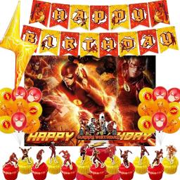 Superhero Flashes Birthday Party Decoração, balão, banner, fundo, bolo Topper, Fontes do partido, Baby Shower - Image 2