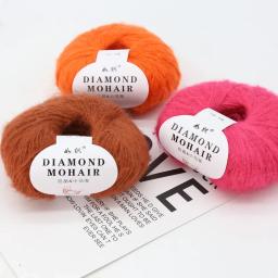 Segmento De Seda Mohair Bolas De Fios Tingidos, Fio De Lã Seahorse Para Fazer DIY, Camisola Oca De Malha À Mão - Image 4
