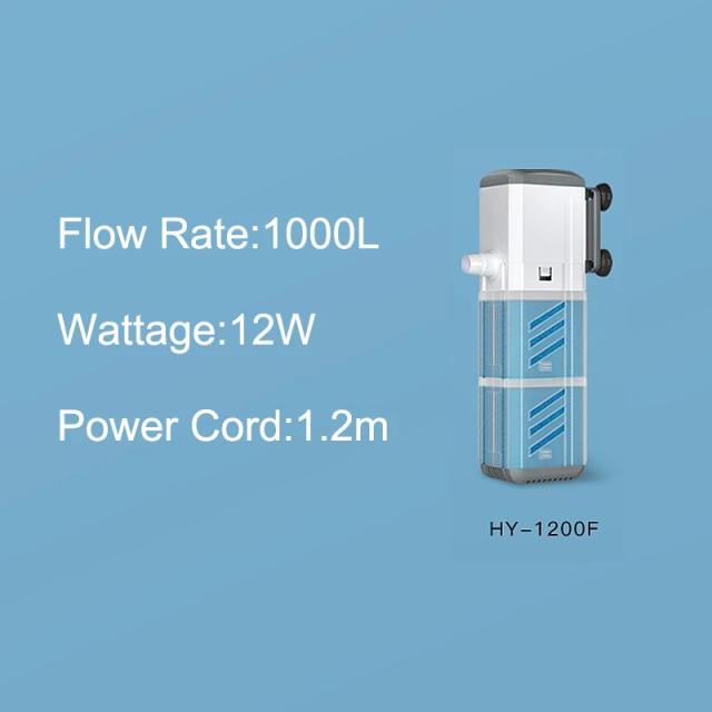 Bomba Submersível Silenciosa com Filtro e Aerador para Aquários, Ideal para Tanques de Peixes - 220V