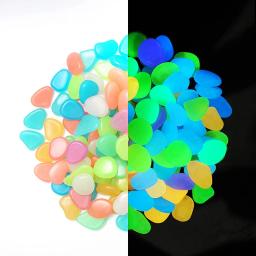 100/500/1000pcs Luminous Stones Aquário Areia Cascalho Brilho Em Dark Fish Tank Pedras Ao Ar Livre Jardim Luz Solar Plantas Pots Decor - Image 1