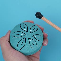 Mini instrumento de percussão Handpan, tambor de língua de aço, chuva externa, instrumento musical para meditação Yoga, 3 ", 6 tons - Image 5