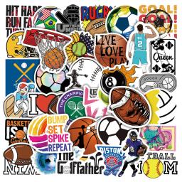 10/30/50 pçs mix esportes bola jogo adesivos futebol basquete rugby decalque do telefone portátil skate carro motocicleta bagagem adesivo - Image 1