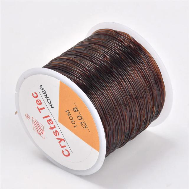 Fio de Cordas Elástico para Artesanato - Beading de Cristal para Colares e Pulseiras, 0,5mm a 1,5mm, 35-50m por Carretel