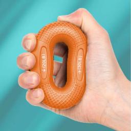 Anéis de aperto de mão para treinamento de força, Silicone Hand Gripper, Dedo Extension Trainer com 2 níveis de resistência - Image 4