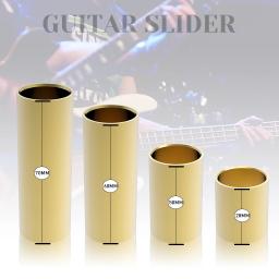 Naomi dourado-banhado a aço guitar slide comprimento 28 50 60 70 mm inoxidável slider guitar borda lisa metal dedo slide para guitarra - Image 2