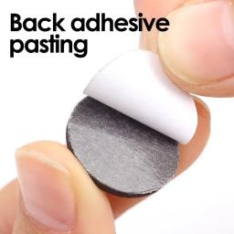 Folha magnética redonda autoadesiva ímãs pretos disco de borracha flexível pequenos ímãs pegajosos adesivos diy artesanato decoração de geladeira - Image 5