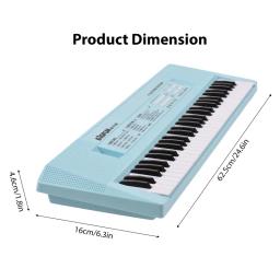 Piano Teclado Eletrônico com Microfone, Modo Dual Power, Instrumento Musical, 6 Músicas Demonstração, 61 Teclas - Image 6