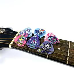 Miwayer-Art Cool Guitar Pick na caixa de Metal, Black Pick Holder, presente original para baixo, elétrico e Acou, médio, pacote de 6 - Image 5