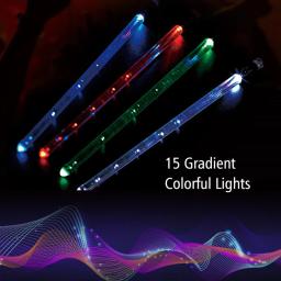 LED Light Up Drumsticks com interruptor ligado e desligado, Jazz Drum Sticks, 15 luzes coloridas gradientes, carregamento USB - Image 4