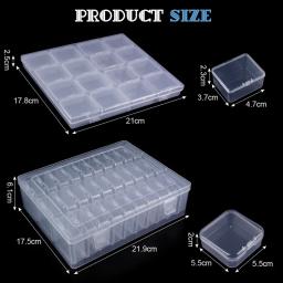 Pequeno Plástico Transparente Bead Recipientes De Armazenamento com Tampa Articulada, Bead Organizador Box para Armazenamento de Itens Pequenos Artesanato Jóias, 30Pcs - Image 2
