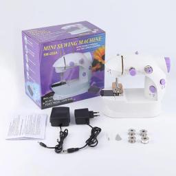 Mini máquina de costura elétrica pequena, utensílios domésticos portáteis, kit iniciante, luz remendar brinquedos, artesanato brinquedo, novo - Image 5
