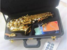 Rand rand novo igh igh qualidade ururved soprano saxofone S-991 ouro rorofessional instrumento de reprodução curvo opoprano ax caixa de machado e ard ard - Image 5