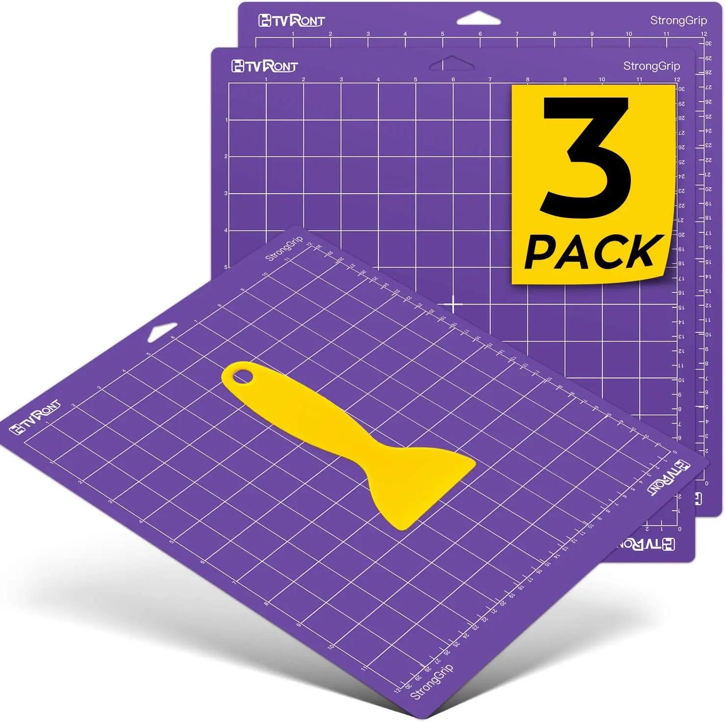 HTVRONT-Mixed Color PVC Adhesive Cutting Mat, Placa Base da Máquina de Gravura, Pad para Explorar Air, Air 2, Fabricante, 30x30cm, 3pcs - Image 1