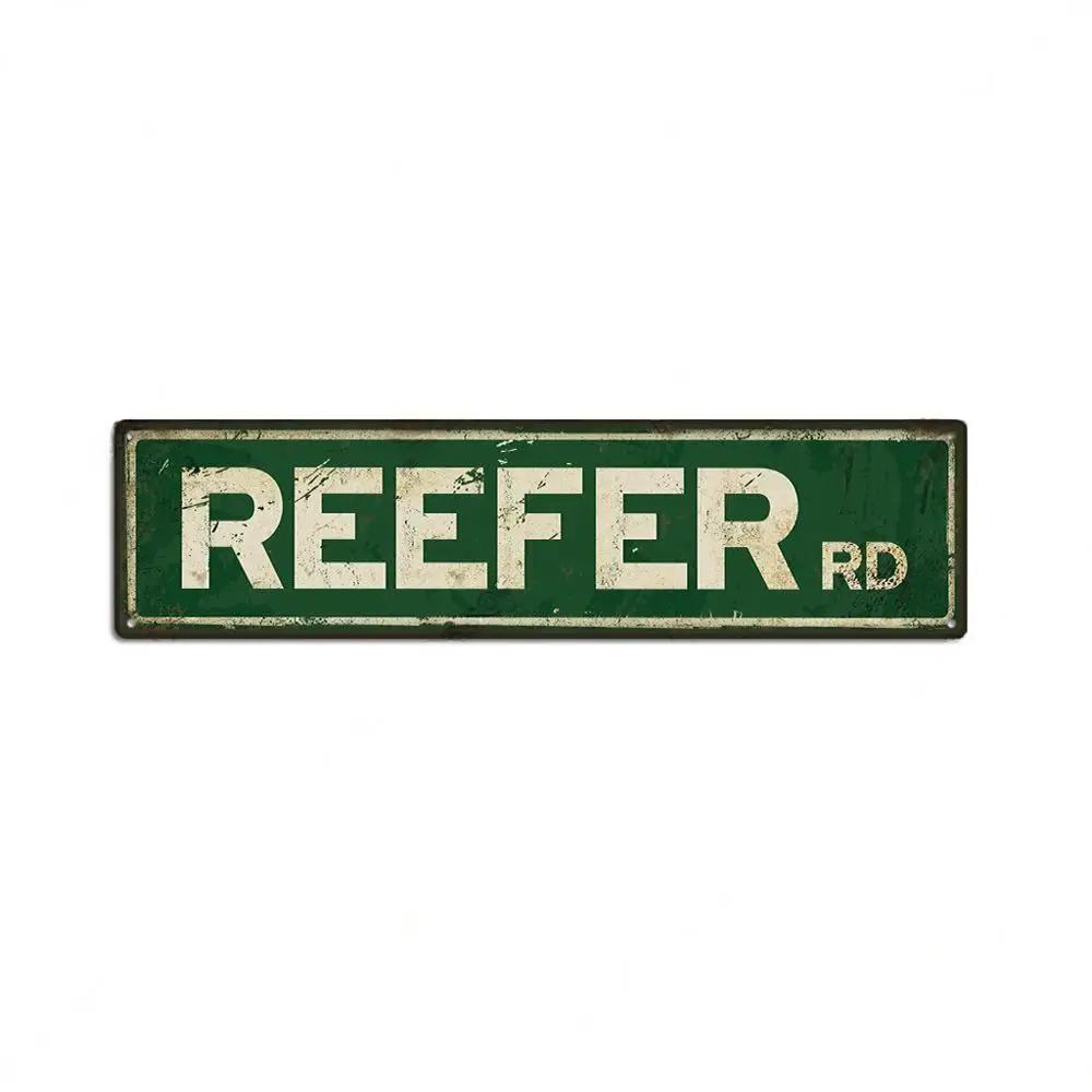 Placa de metal Stoner 420, Arte de parede para filmes de terror, Decoração de cabra, Presentes de erva daninha para homens - Image 1