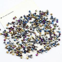 Contas de vidro de cristal para DIY Pulseira e Colar, Feito de Galvanizado, Colorido austríaco Cônico, Ornamentos Soltos, 3mm, 200 - Image 6