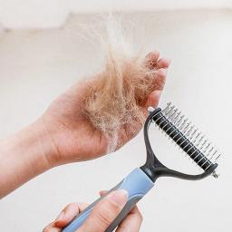 Escova profissional do removedor do cabelo do animal de estimação, escova do derramamento para cães e gatos, cortador do nó da pele, pente do gato, acessórios do cão - Image 4