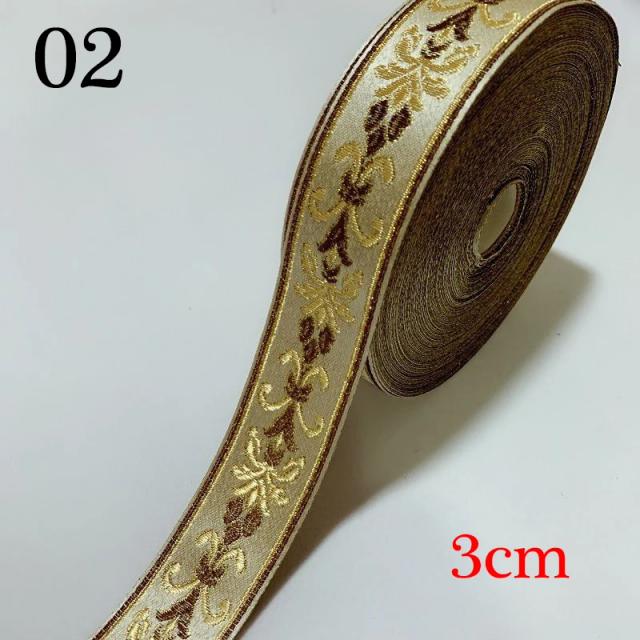 Tecido Vintage Étnico Bordado com Laço de Fita Boho para DIY em Vestuário, Sacos, Cortinas e Artesanato