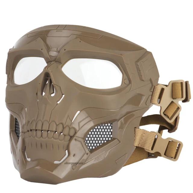 Máscara Tática Crânio Airsoft Proteção Completa para Jogos de Combate
