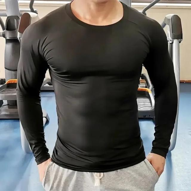 Camiseta Longa de Compressão Unissex para Esportes: Ideal para Fitness, Basquete, Futebol e Atividades na Academia
