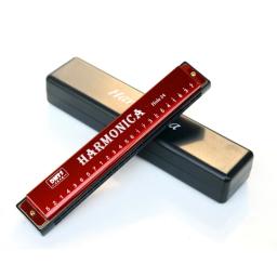 Gaita profissional para crianças e adultos, 1 parte, boca de metal, para iniciantes, brinquedos musicais, 24 buracos - Image 2