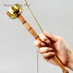 Madeira maciça instrumentos de percussão com alça reta, cobre puro, chumbo carrilhão, budista suprimentos, Law Society, Profissão Templo, 1 Pc - Image 1