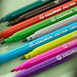Deli-Bom Sentiu Caneta Aquarela para Crianças, Desenho DIY Marcador, Artigos de Papelaria Escolar, Pintura de Estudantes, 24 Cores - Image 2